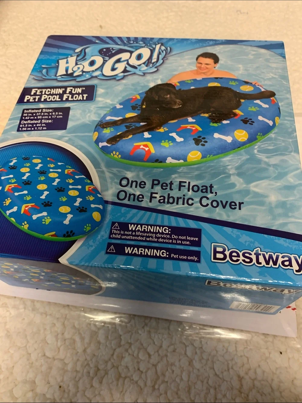 Bestway Pet Pool Float for Dogs NEW A Float & Removable Fur-Friend Fabric Cover